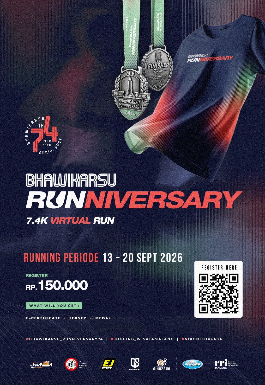 bhawikarsu RUNniversary 7.4K Fun Run & Virtual Run